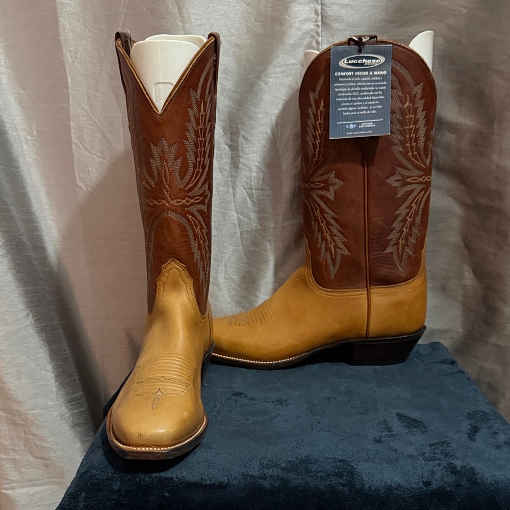 Lucchese Men's Western Boots in Brown and Tan